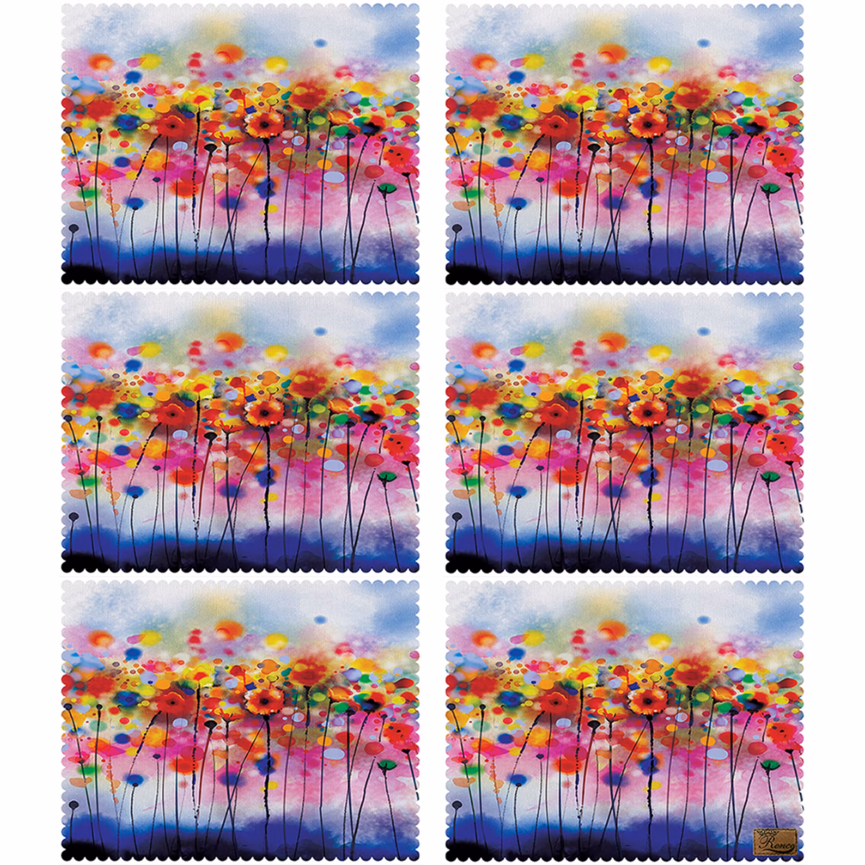 زیر بشقابی مستطیلی پارچه مخمل سایز 35 در 40 مدل U3-309 شرکت رنس