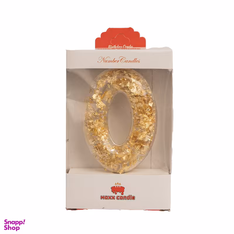 شمع تولد مدل عدد 0 ورق طلا کد Ta80T
