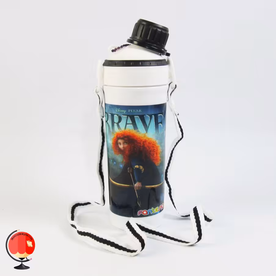 قمقمه کودک نیم لیتر طرح دختر شجاع