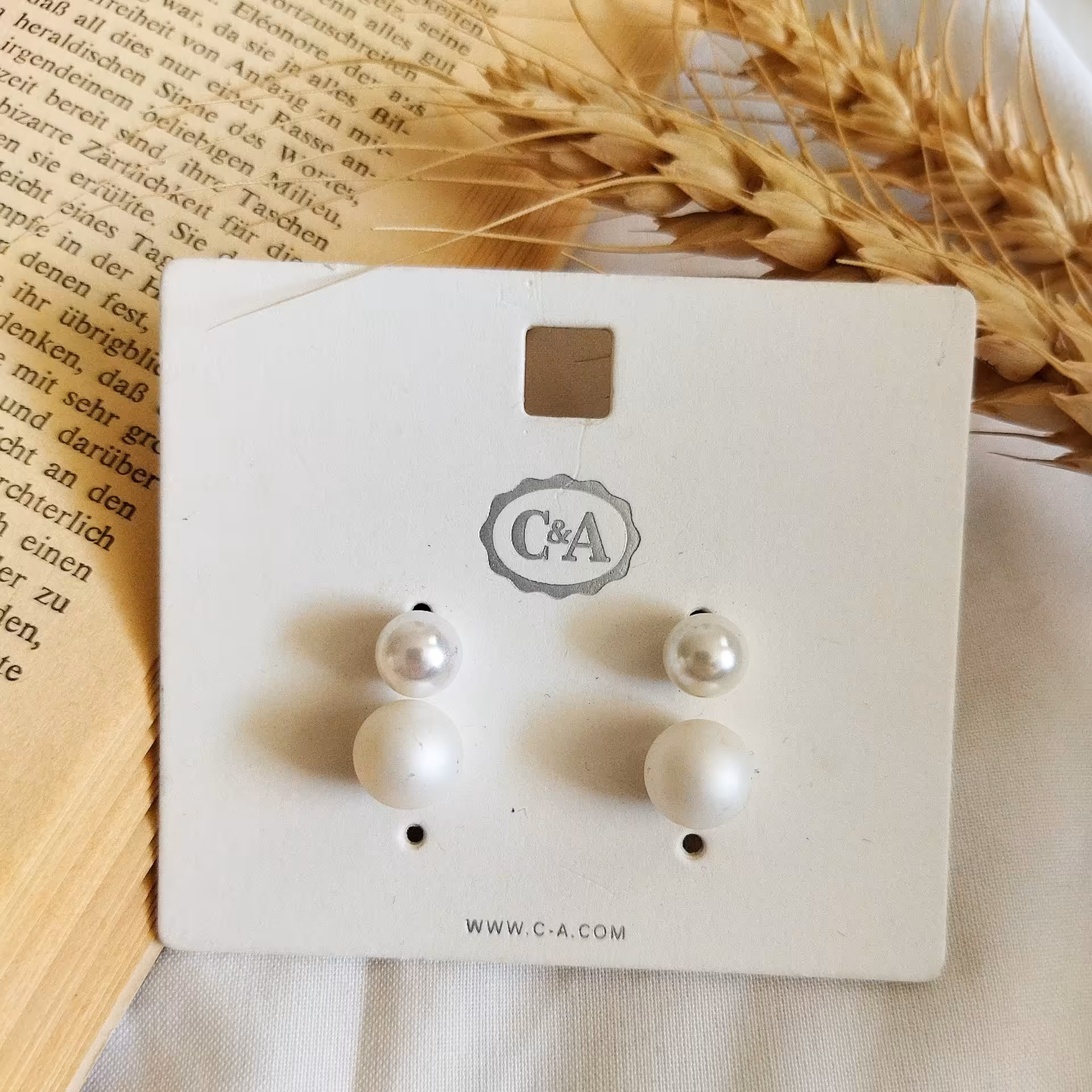 پک گوشواره مرواریدی مات و براق 