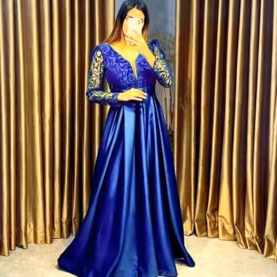پیراهن شب زنانه ساتن مدل مجلسی