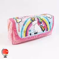 جامدادی دخترانه سه زیپ طرح یونیکورن مدیسا