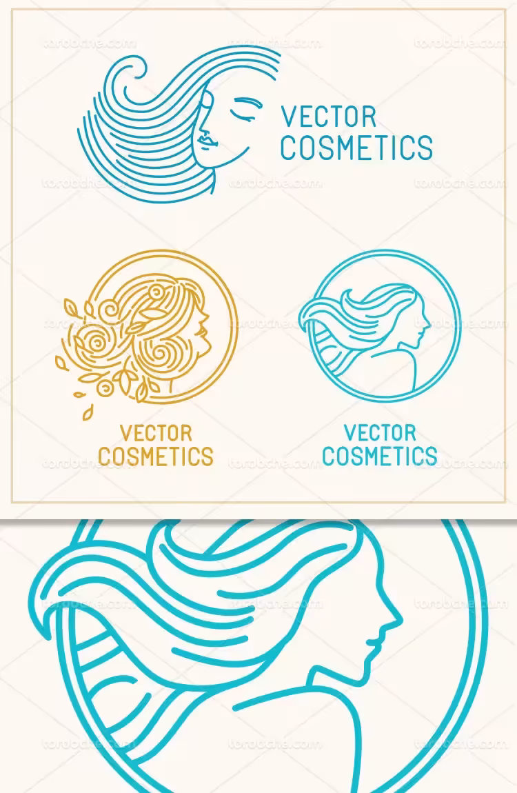 وکتور لوگوی سالن زیبایی | گرافیک با طعم تربچه