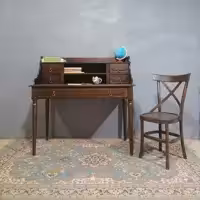 میزتحریر کلاسیک و صندلی قهوه ای سایز 120 (پس کرایه)