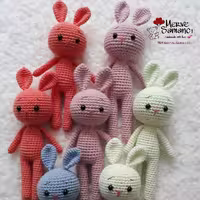 عروسک خرگوش رنگی دستباف ناری