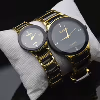 ست ساعت مچی عقربه ای زنانه و مردانه کد 6208