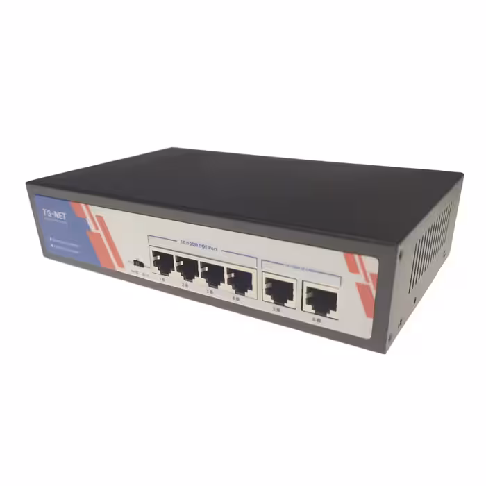 قیمت و خرید سوییچ 6 پورت poe تی جی نت مدل 1006 | نت ران