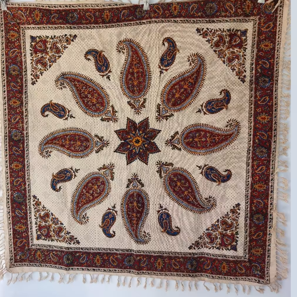 سفره قلمکار (ارسال رایگان)اعلا طرح بته یک متری در ارزانی عدالت،سفره سنتی،سفره غذا،سفره نان