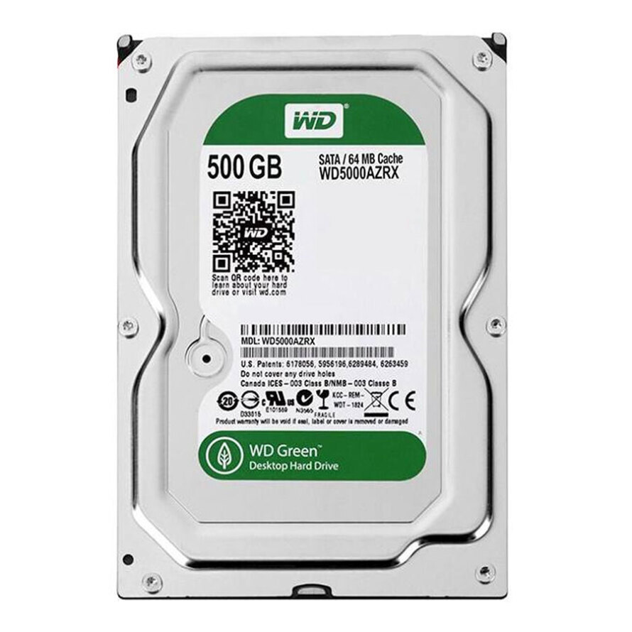 هارد اینترنال 35 اینچ وسترن دیجیتال Green 500GB ریفربیشد