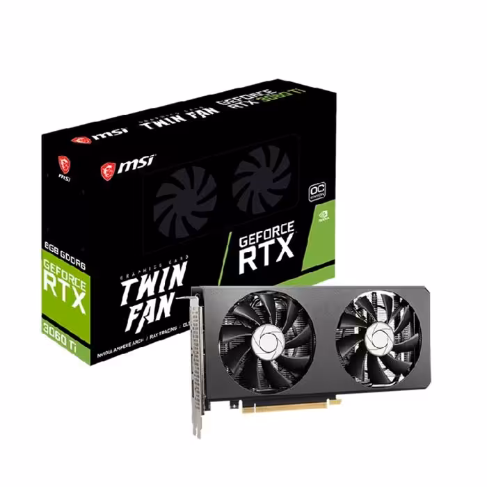 کارت گرافیک ام اس آی GeForce RTX 3060 Ti TWIN FAN 8G OC LHR