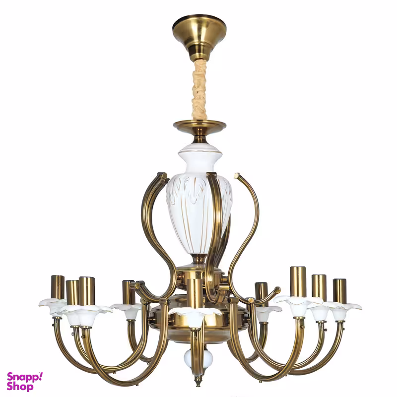 لوستر آویز ده شعله چشمه نور کد N2403/10