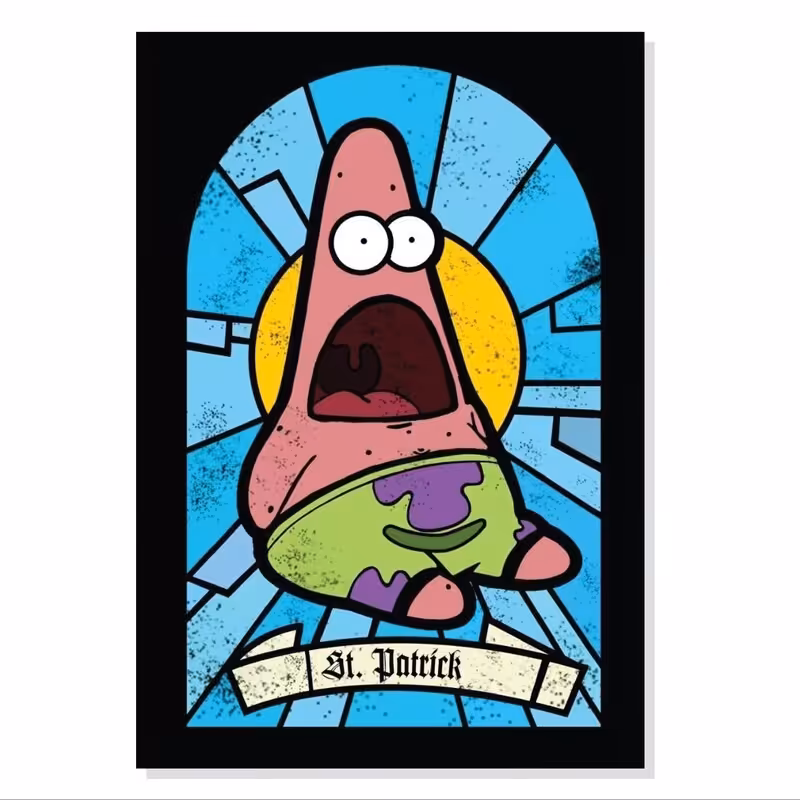 تابلو. شاسی طرح باب اسفنجی پنجره پاتریک مدل M0229