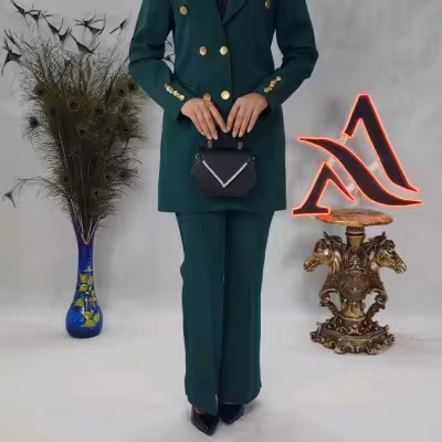 کت و شلوار سوپر مازراتی مزونی رنگ سبز زارا