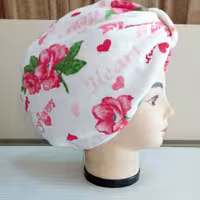 کلاه حمام گلدار حوله ای نازک (ارسال رایگان)