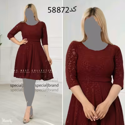 پیراهن مهمانی زنانه مخمل مدل هدی 58872