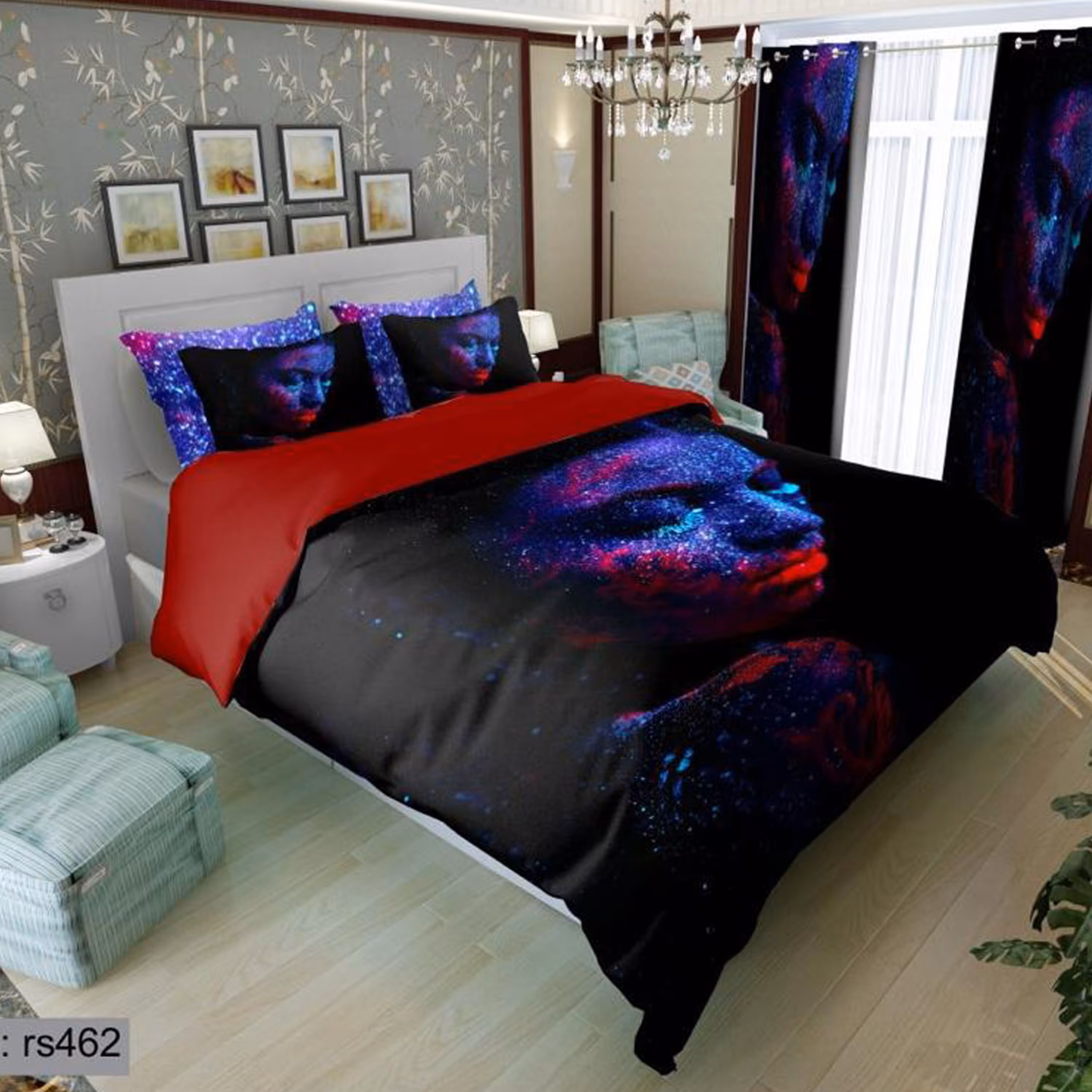 سرویس روتختی 1 نفره تنسل چاپی برندترک لند (Turk Land) کد rs 462