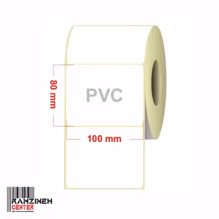 لیبل پی وی سی سایز 100*80 میلیمتر