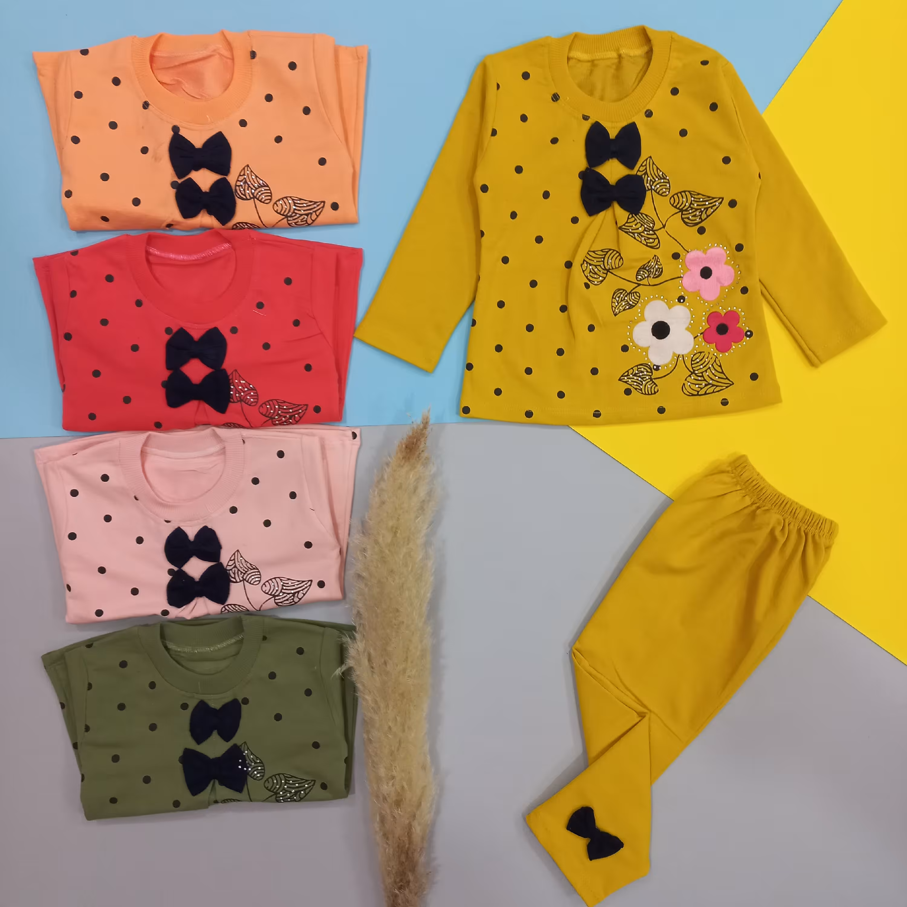 بلوز شلوار  پاپیونی دخترونه 