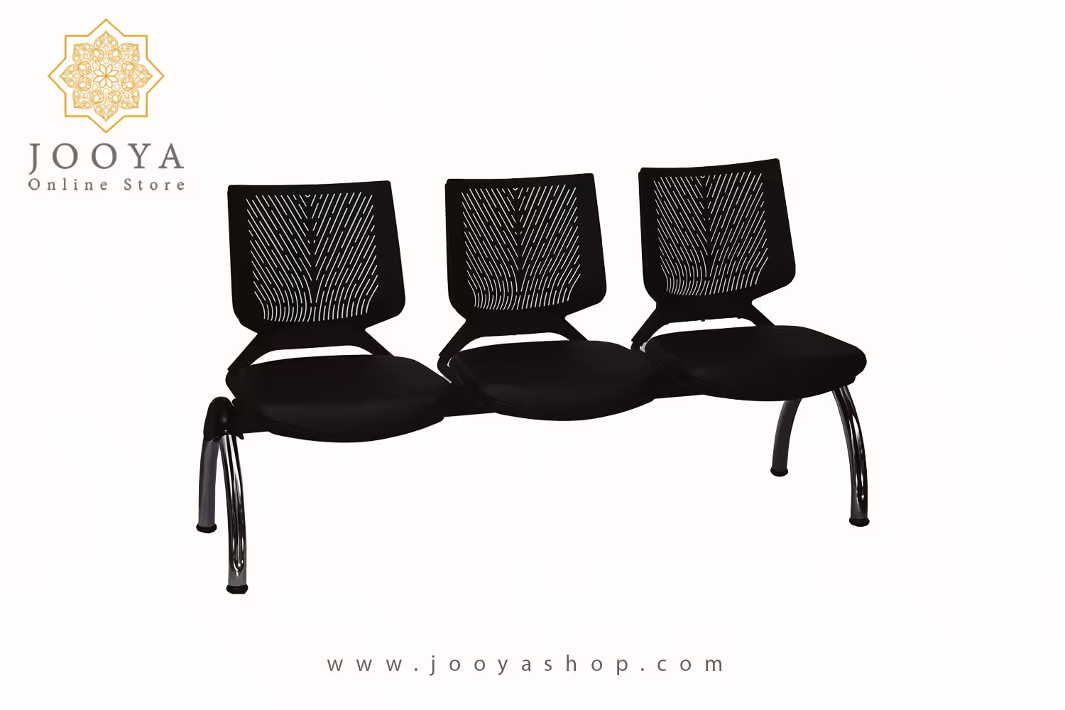 نیمکت انتظار نظری مدل وینر دو، بدون دسته پایه کروم سه نفره کد P223