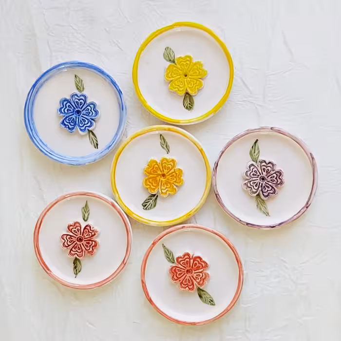 انواع جا عودی گرد طرح گل برجسته ( فروش عمده)