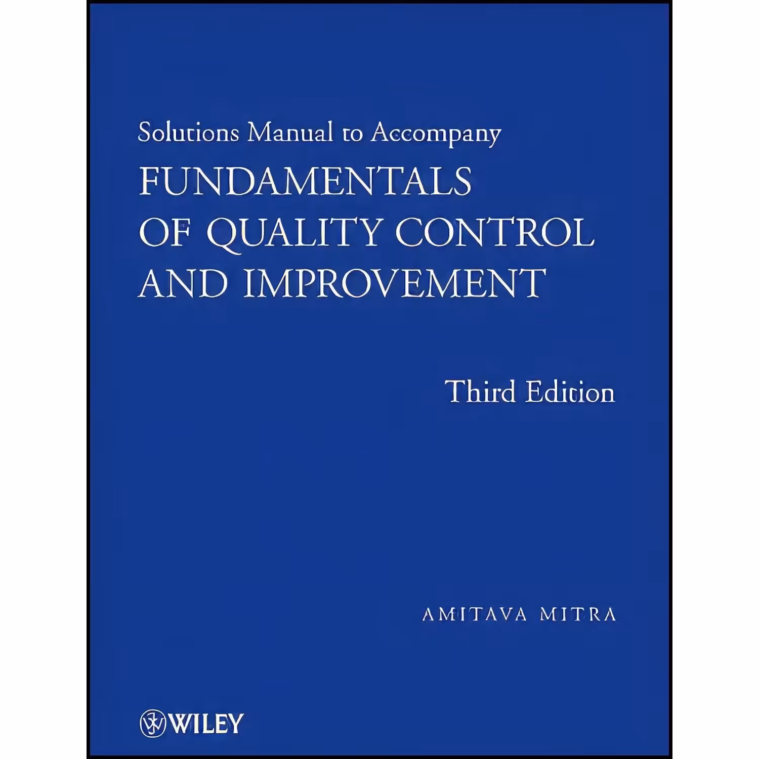 کتاب زبان اصلی Solutions Manual to accompany Fundamentals of Quality Control and