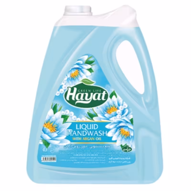مایع دستشویی حاوی روغن آرگان آبی 3500گرم حیات درجه 1