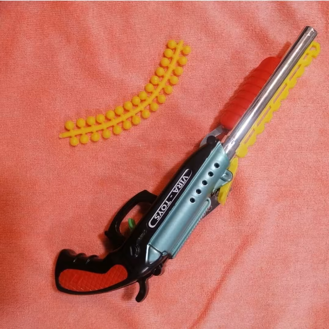 تفنگ اسباب بازی دو لول تاشو