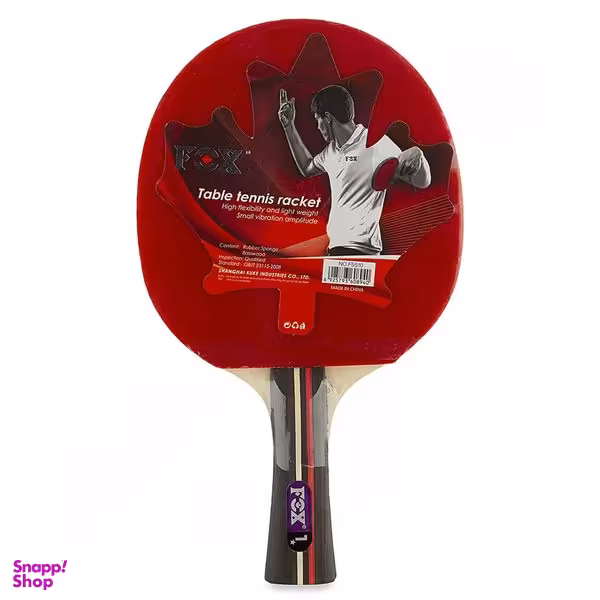 راکت پینگ پنگ فاکس مدل جلد دار 1 ستاره کد FX NEW