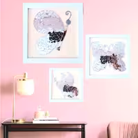 تابلو آینه کاری سه تکه مدل پروانه. هنر دست