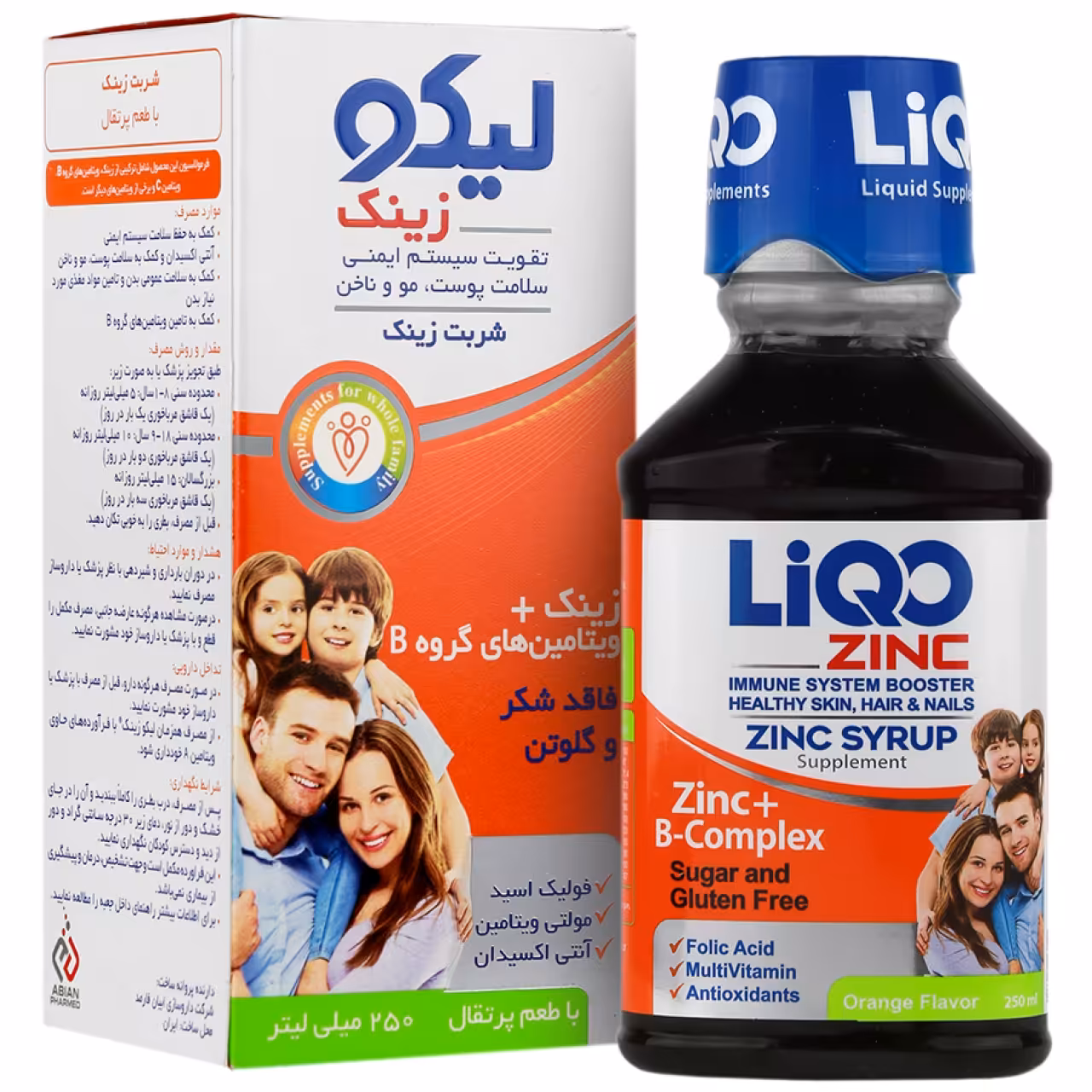 شریت لیکو زینک حجم 250 میل