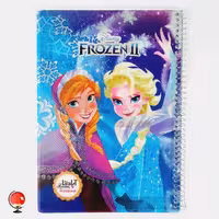 دفتر مشق 100 برگ سیمی طرح فروزن جلد طلقی آپادانا