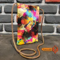 کیف موبایل مخمل کوبیده طرح گلکسی کد d07