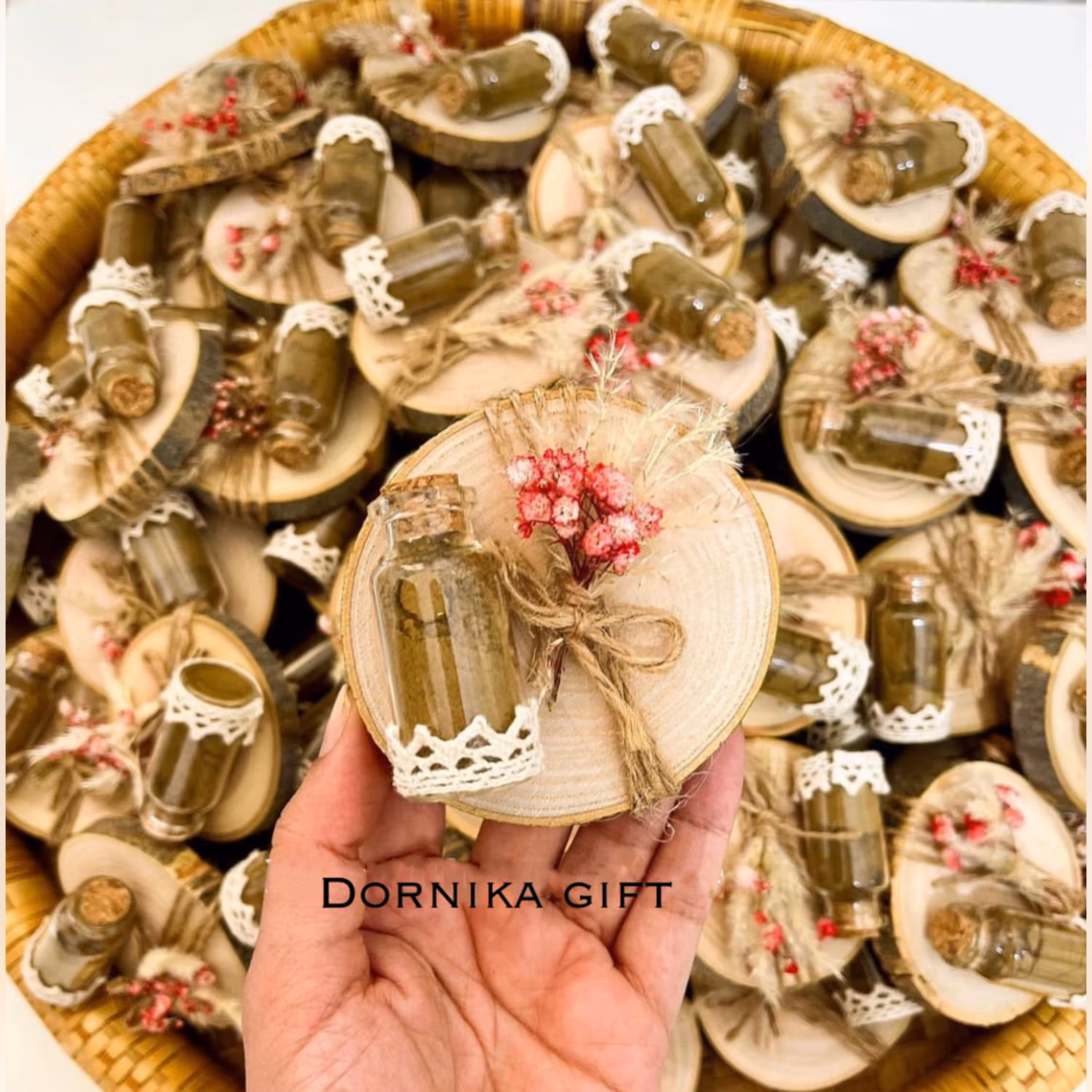 گیفت حنا با استند چوبی بسته 10 عددی