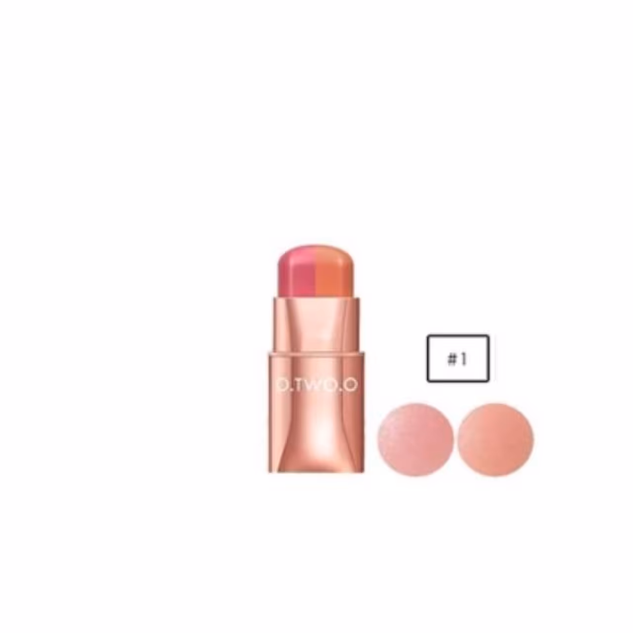 رژگونه استیکی او تو او مدل دورنگ کد1 حجم 7 گرم