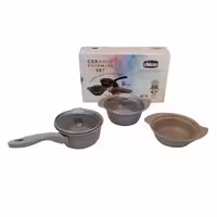 سرویس قابلمه چدن گرانیتی چیکو رنگ طوسی