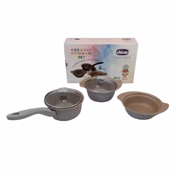 سرویس قابلمه چدن گرانیتی چیکو رنگ طوسی