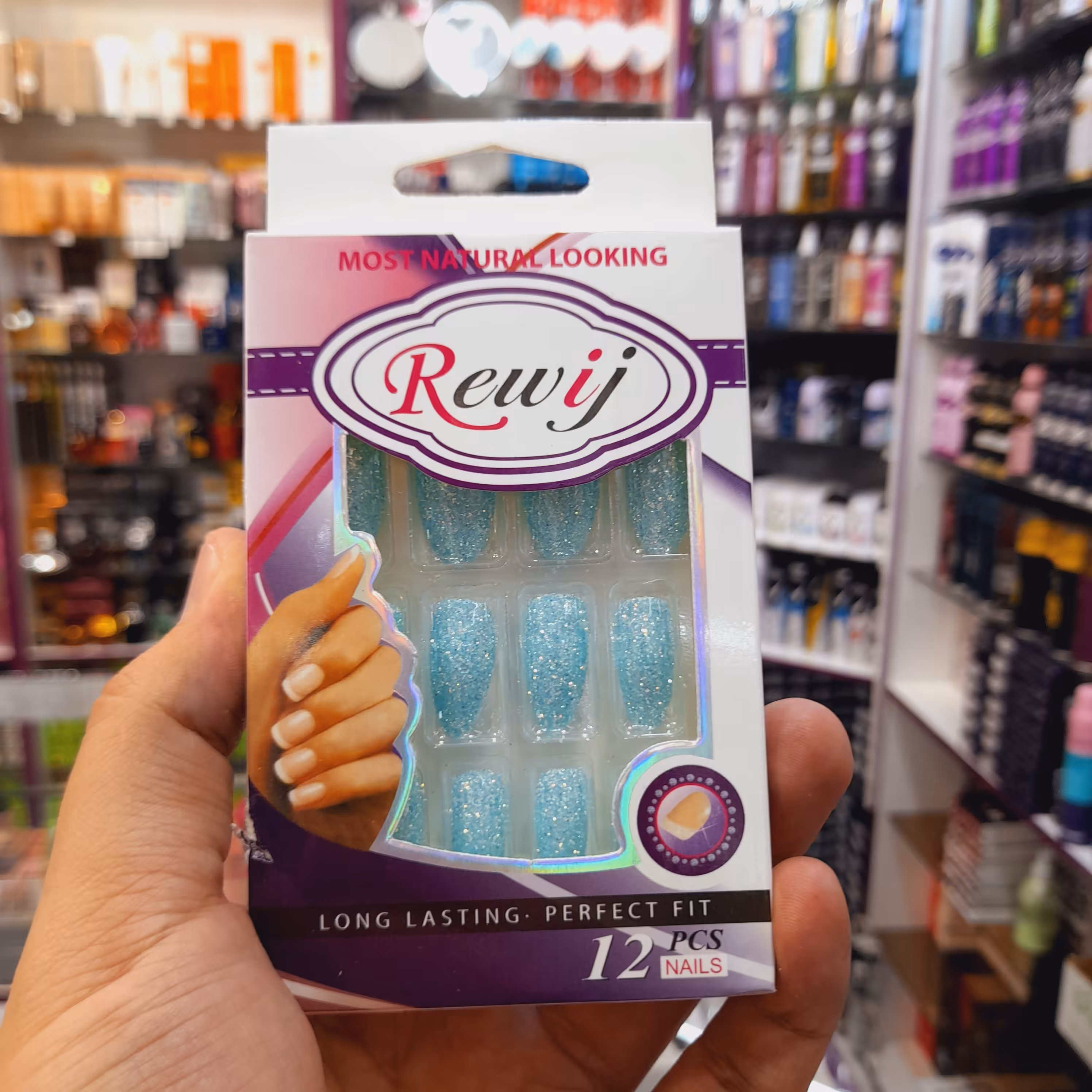 ناخن مصنوعی 12 عددی مرغوب طرح لاک ژل 7