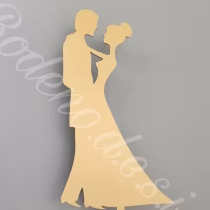 گیفت نامزدی با متن دلخواه شما، مولتی استایل در دو رنگ طلایی و نقره ای، سایز 27سانت،