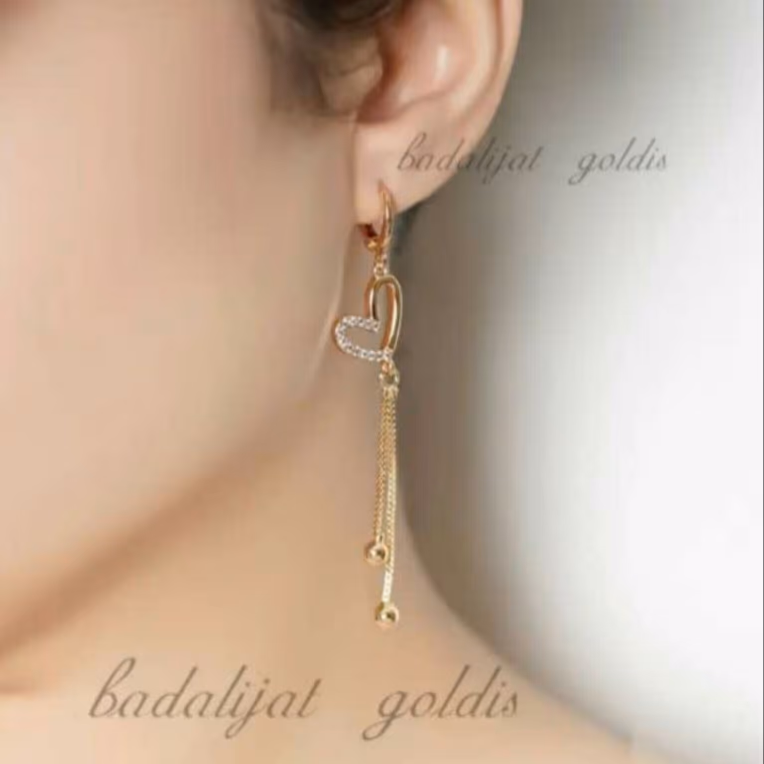 گوشوار آویز ysx رنگ ثابت 