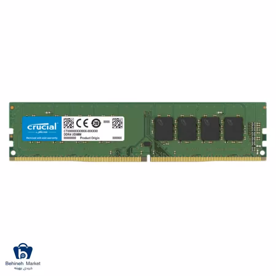 رم دسکتاپ کروشیال 4GB DDR4-2666MHz UDIMM تک کاناله CL19