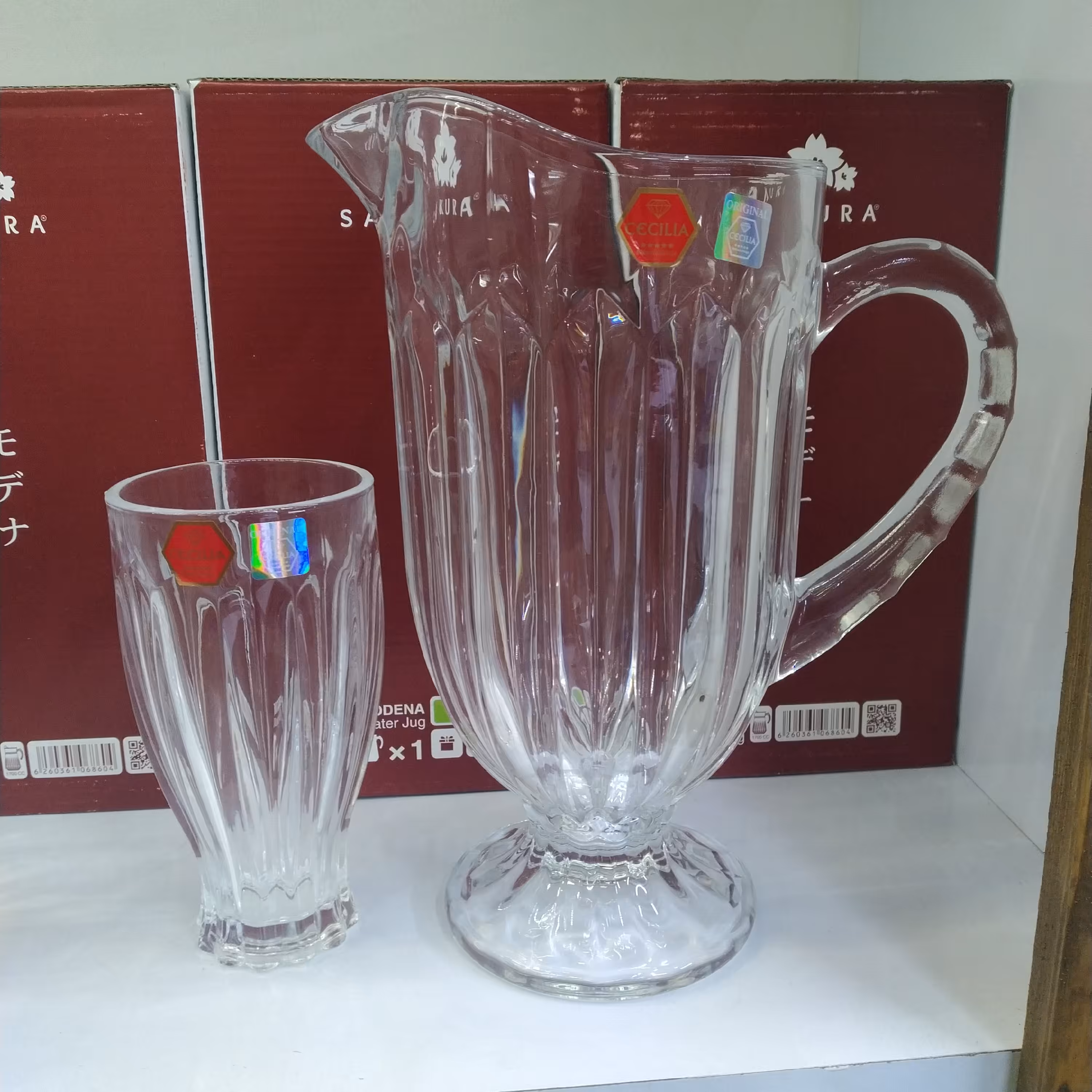 پارچ و لیوان کریستال جنوا اصل 