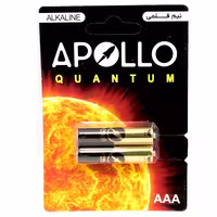 باتری نیم قلمی آلکالاین آپولو بسته دو عددی APOLLO