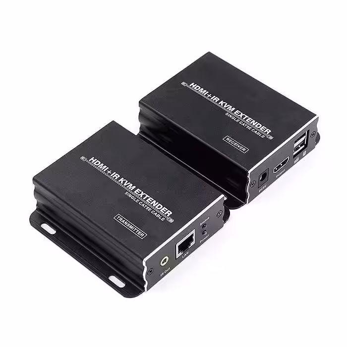 افزایش طول HDMI و USB بر روی کابل شبکه تا 120 متر با قابلیت KVM لایمستون LS-HKE200