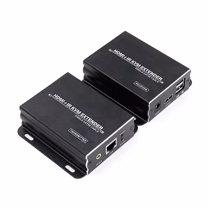 افزایش طول HDMI و USB بر روی کابل شبکه تا 120 متر با قابلیت KVM لایمستون LS-HKE200