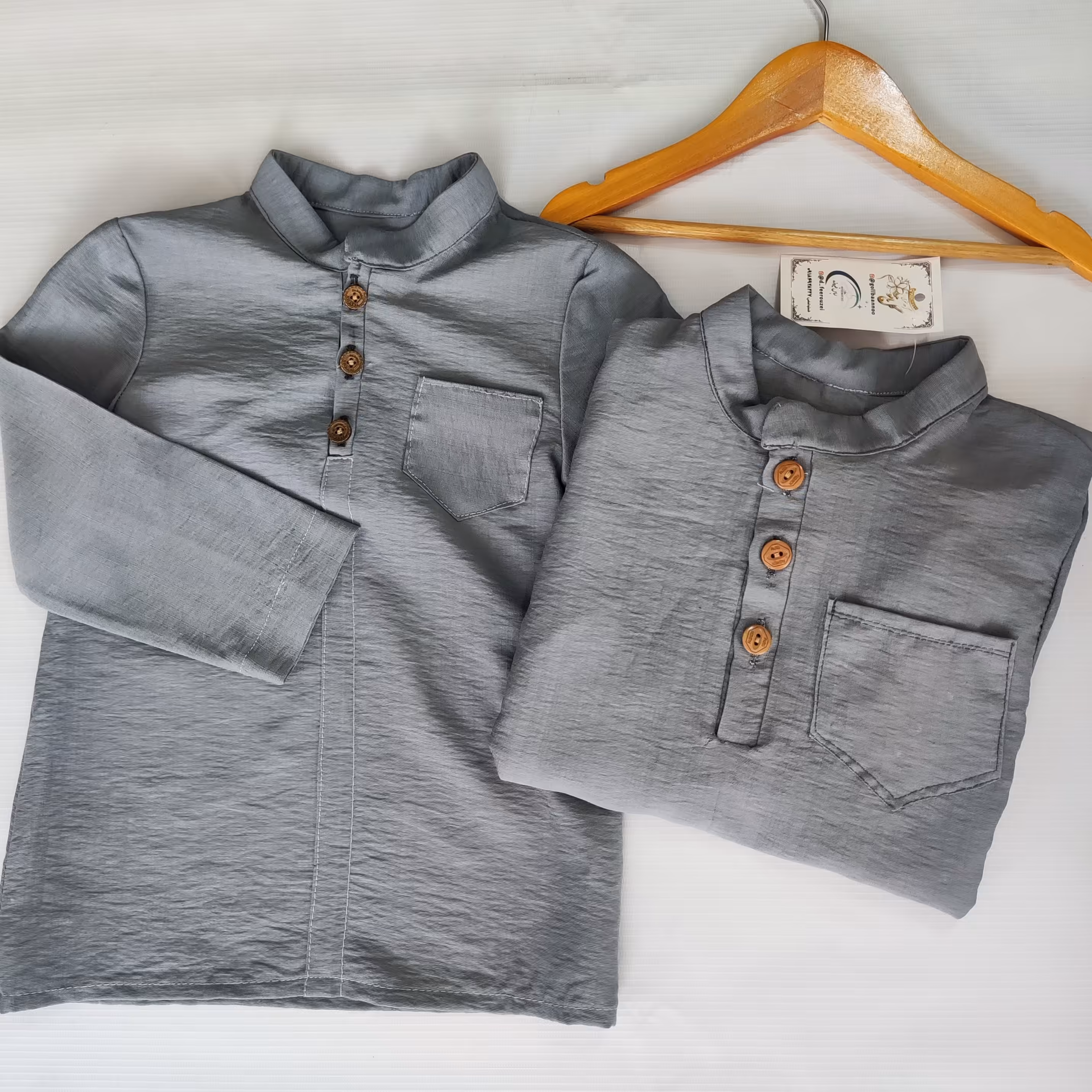 پیراهن پسرونه آستین بلند ست خواهربرادری  شیک و راحت