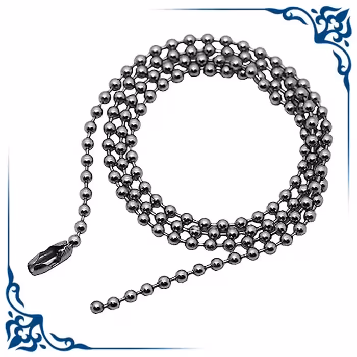 زنجیر ساچمه ای2.4میل استیل 60سانتیمتری