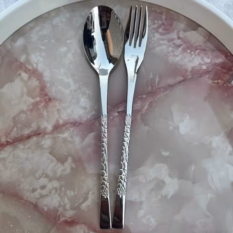 سرویس قاشق چنگال 24 نفره یونیک نقره ای مدل اروپایی مونیخ ارسال رایگان