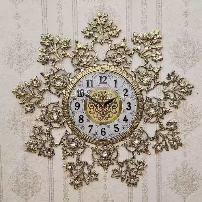 ساعت دیواری برنزی مدل آفتاب درختی کد 887 ( ساعت دیواری برنجی)