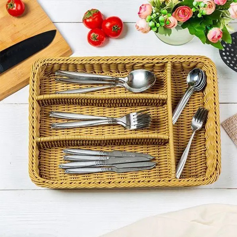 سبد بافت نظم دهنده قاشق و چنگال ارگانیزر کابینت
