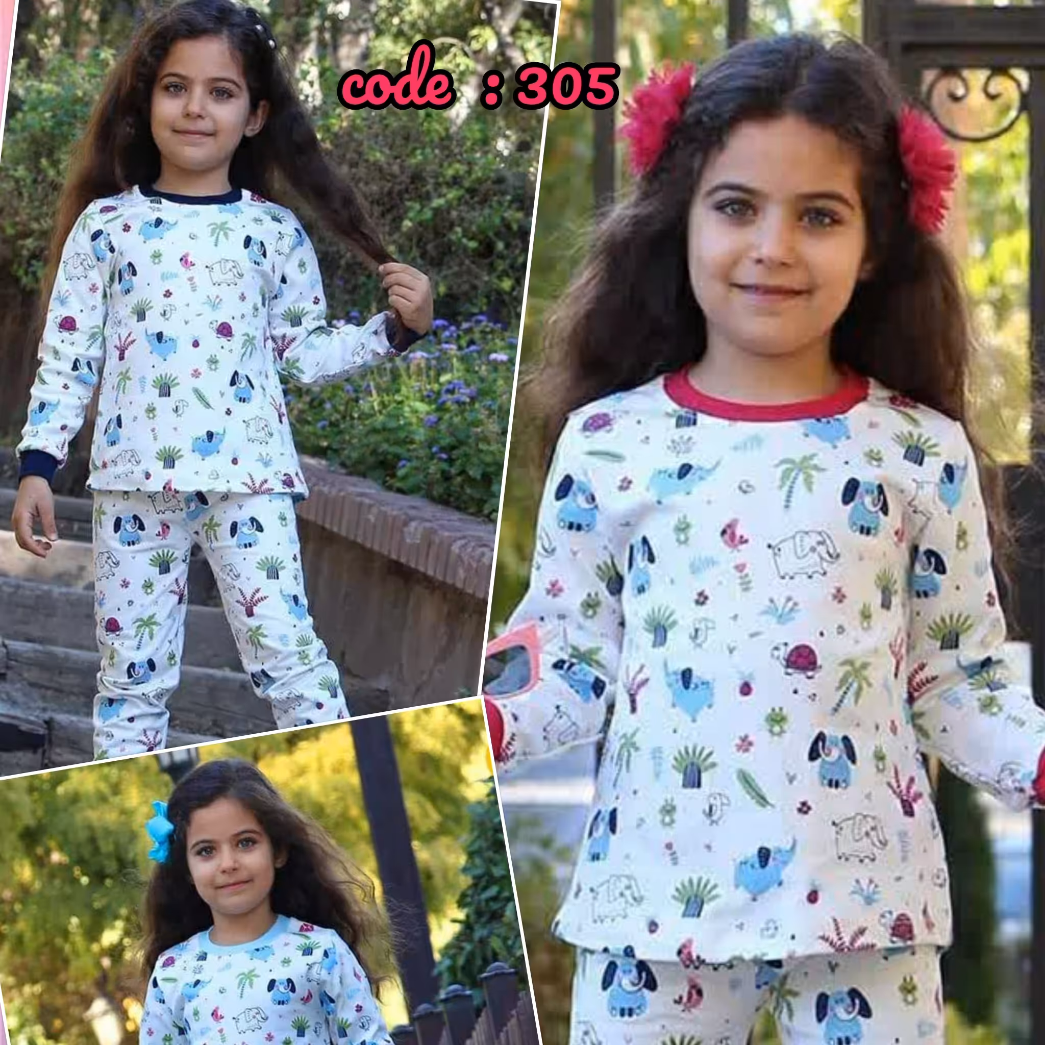 تیشرت شلوار دخترانه پاییزه سایز 40 و45 و 50